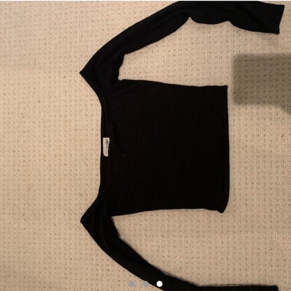 Wilfred Long-sleeve Black Crop Top - Picture 3 of 3